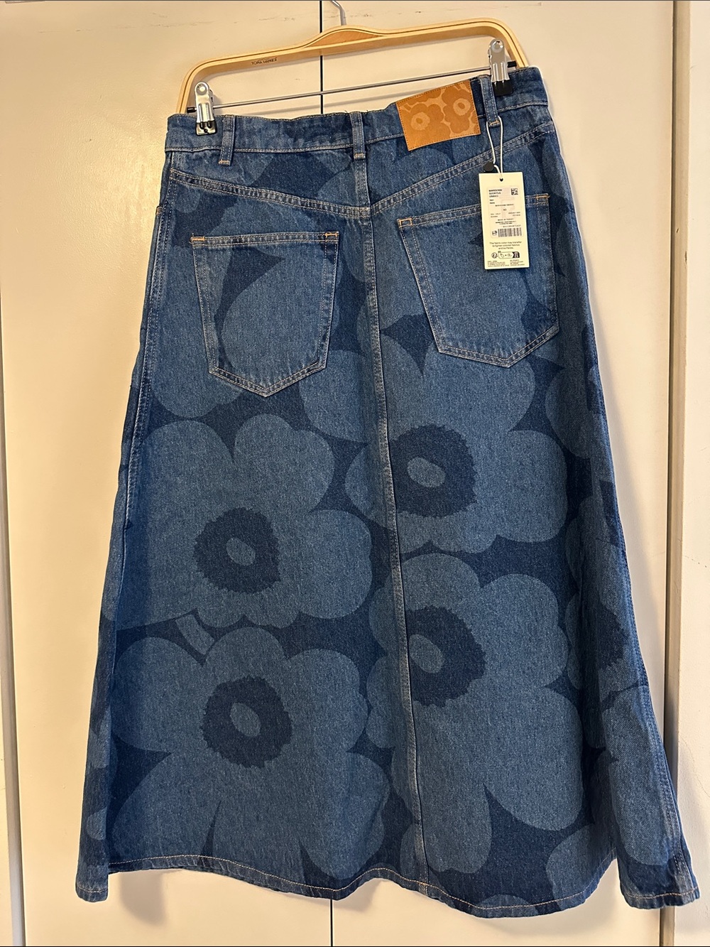 Marimekko Unikko A-Line denim Skirt - Picture 2 of 9
